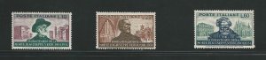 Italy, Postage Stamp, #594-596 Mint NH, 1951, JFZ