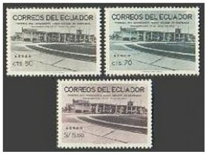 Ecuador C416-C418, hinged. Mi 1112-1114. Opening of Simon Bolivar Airport, 1963.