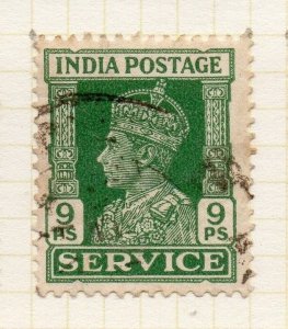 India GVI 1939 Early Issue Fine Used 9p. 189862