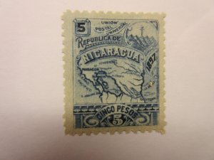 NICARAGUA Scott 98 NO WMK, MINT HINGED Cat $20