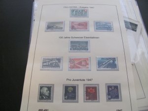 SWITZERLAND USED STAMPS & COVERS COLL. ON PAGES 1930-2005 $2K-$3K CAT. XF (191)