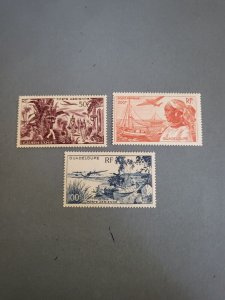 Stamps Guadeloupe Scott #C10-12 h