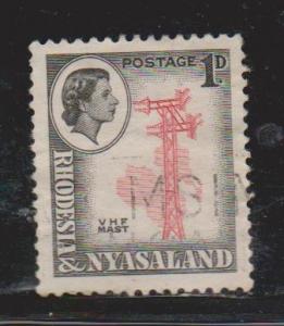 RHODESIA & NYASSALAND Scott # 159 Used - Queen Elizabeth II