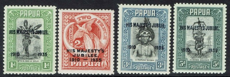 PAPUA 1935 KGV SILVER JUBILEE SET MNH **