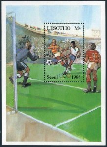 Lesotho 577A,MNH.Michel 629 Bl.40. Olympics Seoul-1988.Soccer.