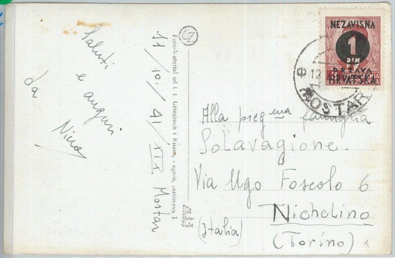 75058 - BOSNIA - POSTAL HISTORY - POSTCARD from ITALIAN TROOPS 1941