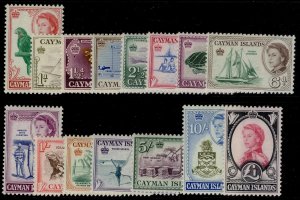 CAYMAN ISLANDS QEII SG165-179, 1962-64 complete set, NH MINT. Cat £110.