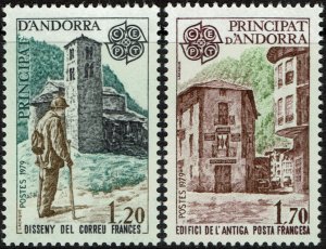 Andorra French #269-270  MNH - Europa Mailman (1979)