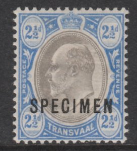 TRANSVAAL 1902 KE7 2.5d SPECIMEN   with INVERTED WATERMARK