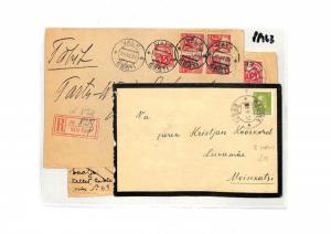 PP163 1926-1937 ESTONIA Group Three Covers{3} incl' Registered {samwells-covers}