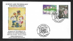 UN Vienna 137-138 1992 Definitives WFUNA Cachet FDC First Day Cover