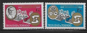 Trinidad & Tobago 160-1 1969 50th ILO set MNH