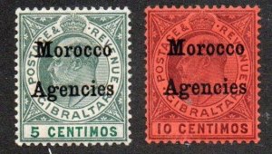 Morocco Agencies 27-28 Mint hinged.  Wmk. 3