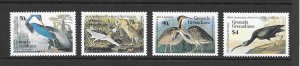 BIRDS - GRENADA GRENADINES #732-5 AUDUBON MNH