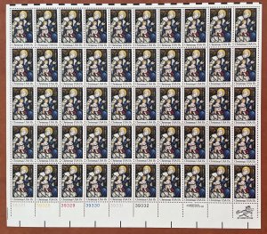 Scott 1842 MADONNA & CHILD  Sheet of 50 US 15¢ Stamps MNH 1980