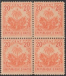 1898 Haiti Stamps Sc 51 Block 4 MNH