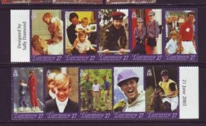 Guernsey Sc 808 2003 Prince William 21st Birthday stamp set mint NH