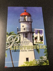 USPS - PACIFIC LIGHTHOUSES - 20 STAMPED POSTAL CARDS 2007