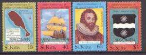 St Kitts 1985 Christmas (Sir Francis Drake) set of 4 opt'...