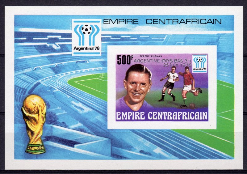 Central African Empire 1978 Sc#375 World Cup 78 Winners S/S IMPERFORATED MNH