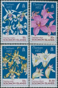 Solomon Islands 1987 SG602-605 Christmas Orchids set MNH