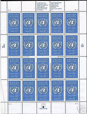 UNITED STATES 50TH ANNIVERSARY UN  SHEET SCOTT#2974