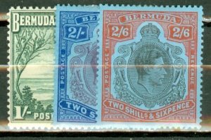 AB: Bermuda 118-122, 123a, 124 mint CV $64; scan shows only a few