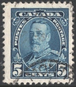 Canada SC#221 5¢ King George V Single (1935) Used