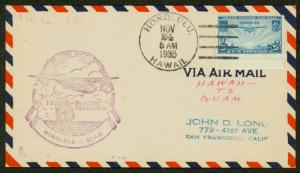 1935 FIRST FLIGHT TRANS-PACIFIC FAM ROUTE 14-2a. HONOLULU TO GUAM  (ESP#1628)