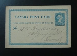 postal stationery card Canada 1881