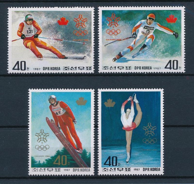 [55552] Korea 1987 Olympic games Skiing Figure skating MNH