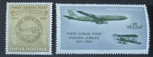 INDIA 1961 AIRMAIL FLIGHT SG434/5  UNMOUNTED  MINT