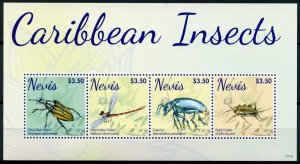 Nevis Stamps 2013 MNH Caribbean Insects Crickets Weevils Beetles 4v M/S