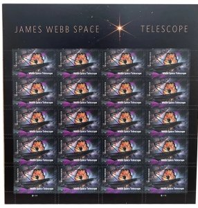 James Webb Space Telescope Forever stamps 5 sheets total 100pcs