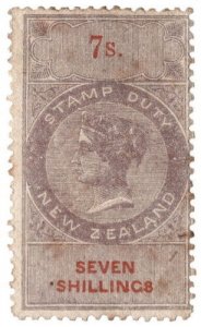 (I.B) New Zealand Revenue : Stamp Duty 7/- 