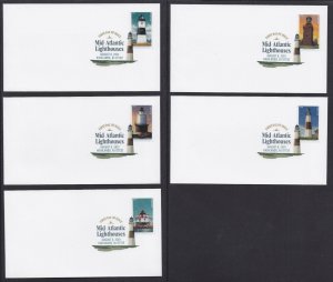 US 5621-5625 Mid-Atlantic Lighthouses (set of 5) DCP FDC 2021