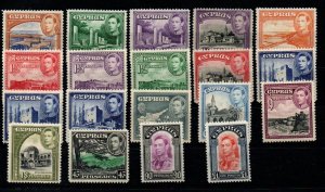 CYPRUS SG151/63 1938-51 DEFINITIVE SET MNH