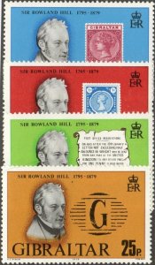 Gibraltar 378-81 - Mint-NH - Sir Rowland Hill / Stamps (Cpl) (1979) (cv $2.25)