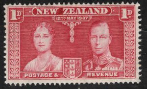 New Zealand Scott 223 MNH** 1937 Coronation stamp