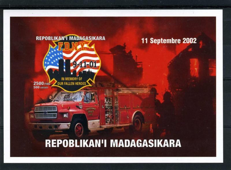 Fire Engines 9.11.2001 In Memory s/s Imperforated Mint (NH)