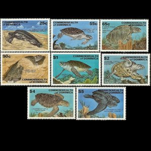 DOMINICA 1993 - Scott# 1548-55 Turtles Set of 8 NH