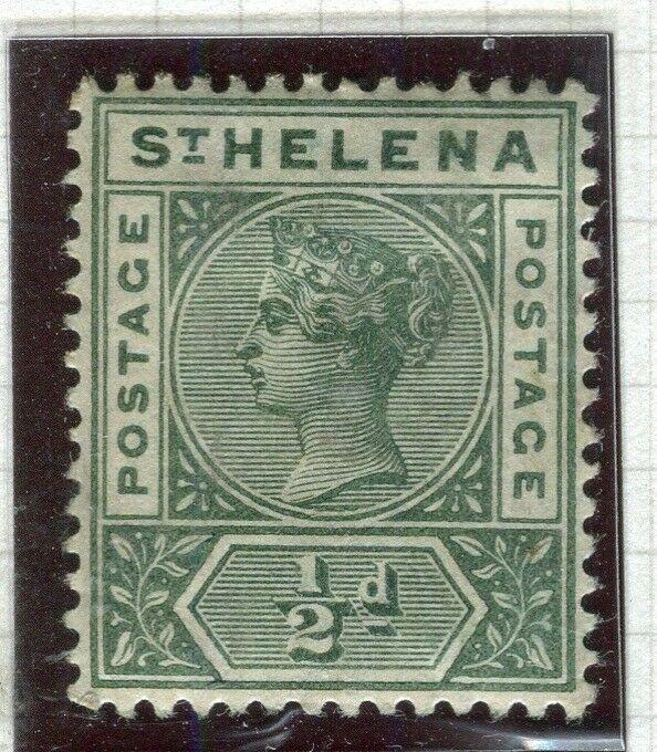 ST. HELENA; 1890-97 early QV issue Mint hinged 1/2d. value