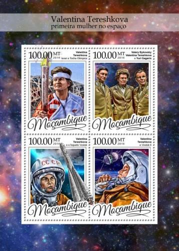 MOZAMBIQUE 2016 SHEET VALENTINA TERESHKOVA SPACE ASTRONAUTS COSMONAUTS