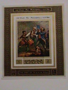 ​AJMAN-1976 BICENTENARY- AMERICAN REVOLUTIONARY-THE SPRIT OF '76 MNH S/S-VF