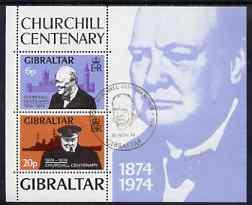 Gibraltar 1974 Churchill Birth Centenary m/sheet very fin...