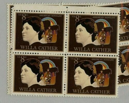 *SCOTT #1487 – 1973 8c Willa Cather -  BLOCK OF 4