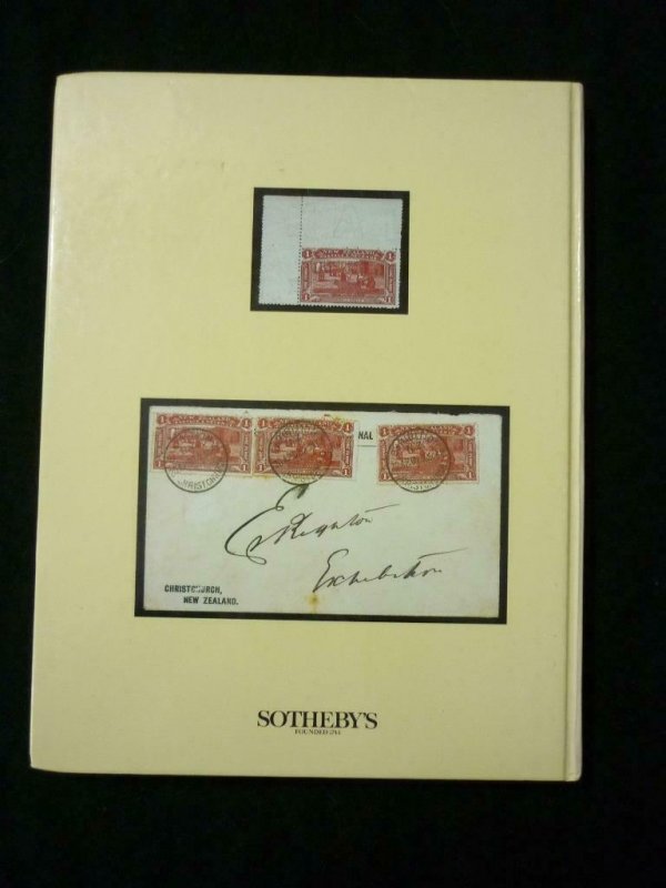 SOTHEBYS AUCTION CATALOGUE 1989 POSTAGE STAMPS OF NEW ZEALAND 'MIDAS' COLLECTION