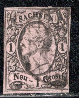 German States Saxony Scott # 10, used