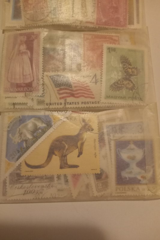 Ww x3 Glassine Mix 200+ Stamps MNH, CTO, Used lot #3