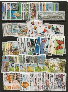 Thematic Stamps Former French Colonies 1970.s - 80.s 17 sets (76 stamps)  used